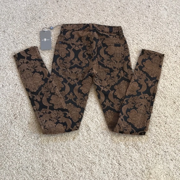 NWT7 for all mankind,THE SKINNY FEATHERED JACQUARD - Picture 8 of 8